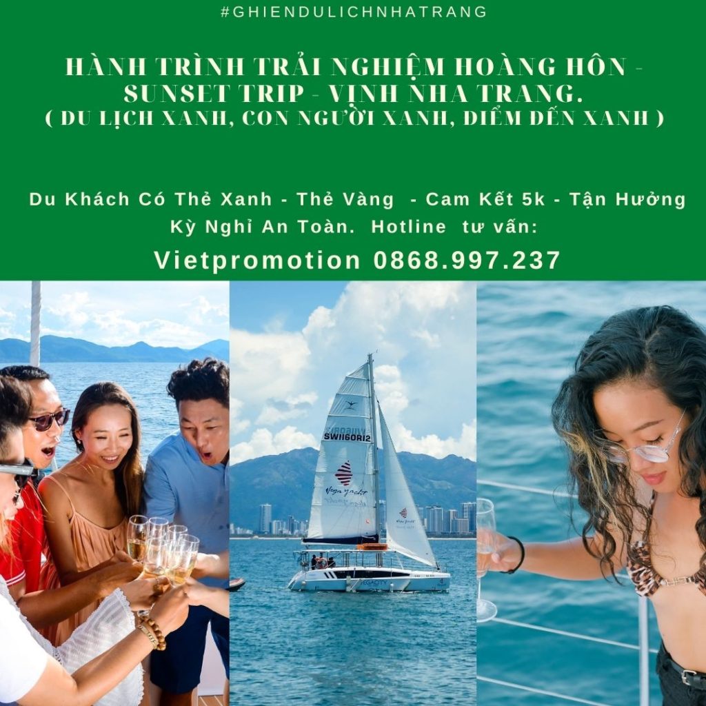 Tour Ngắm Hoàng Hôn Vịnh Nha Trang bằng du thuyền - Hành Trình xanh.