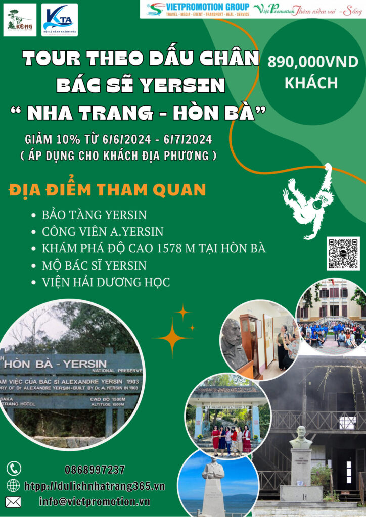 Tour Du Lịch Theo Dấu Chân Bác Sĩ Yersin " Nha Trang - Hòn Bà"